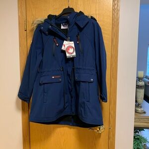 Canada Goose Navy Jacket with Fur Hood